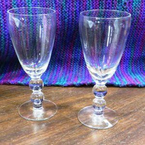Bubble Base Wine Glasses - Set of 2 -- Fun, simple, elegant!